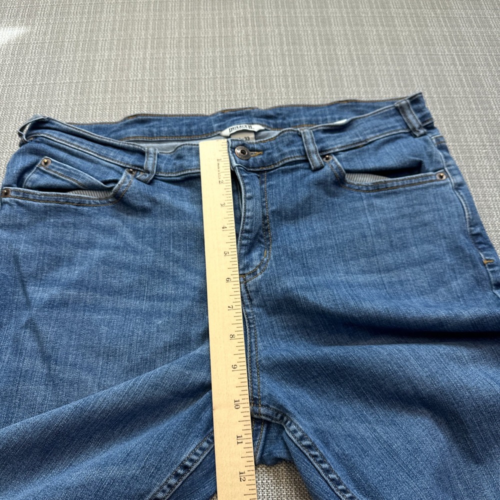 Duluth Trading Womens Daily Denim Bootcut Jeans 14 x 33 Blue Stretch - Picture 8 of 11